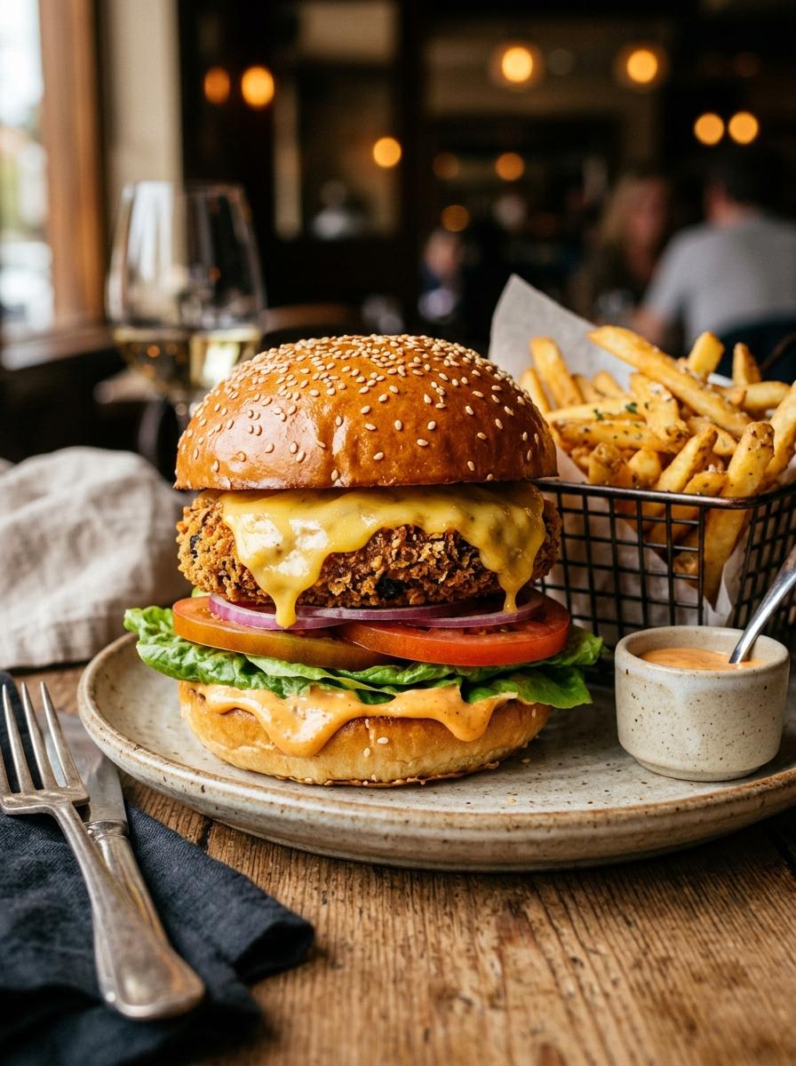 Crispy Veg Burger at HL College Corner